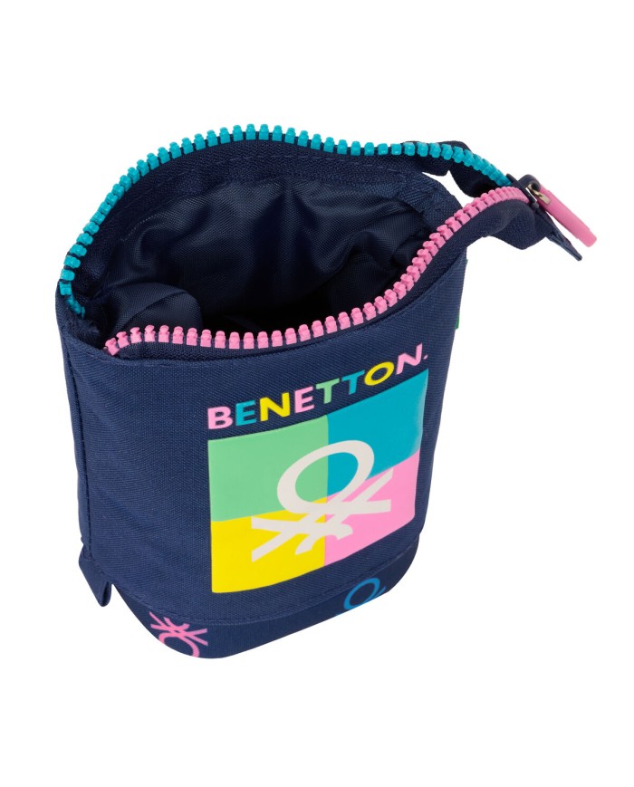 Astuccio Portapenne Benetton Cool Blu Marino 8 x 19 x 6 cm Astuccio Portapenne Benetton Cool Blu Marino 8 x 19 x 6 cm