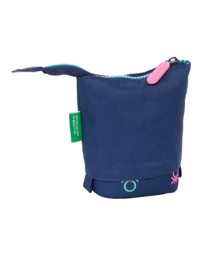 Astuccio Portapenne Benetton Cool Blu Marino 8 x 19 x 6 cm Astuccio Portapenne Benetton Cool Blu Marino 8 x 19 x 6 cm