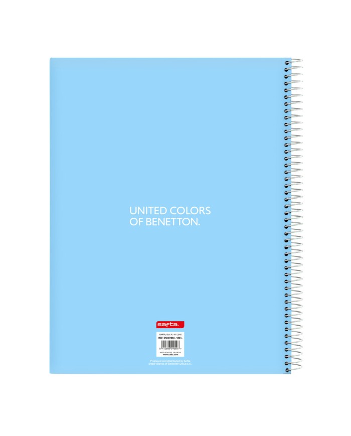 Agenda Benetton Spring Blu cielo A4 120 Fogli
