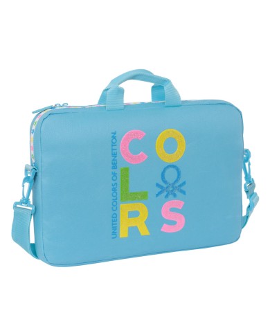 Valigetta per Portatile Benetton Spring Celeste 40 x 27 x 4 cm Valigetta per Portatile Benetton Spring Celeste 40 x 27 x 4 cm