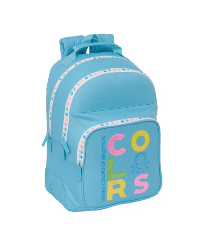 Zaino Scuola Benetton Spring Celeste 32 x 42 x 15 cm Zaino Scuola Benetton Spring Celeste 32 x 42 x 15 cm
