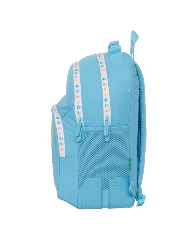 Zaino Scuola Benetton Spring Celeste 32 x 42 x 15 cm Zaino Scuola Benetton Spring Celeste 32 x 42 x 15 cm