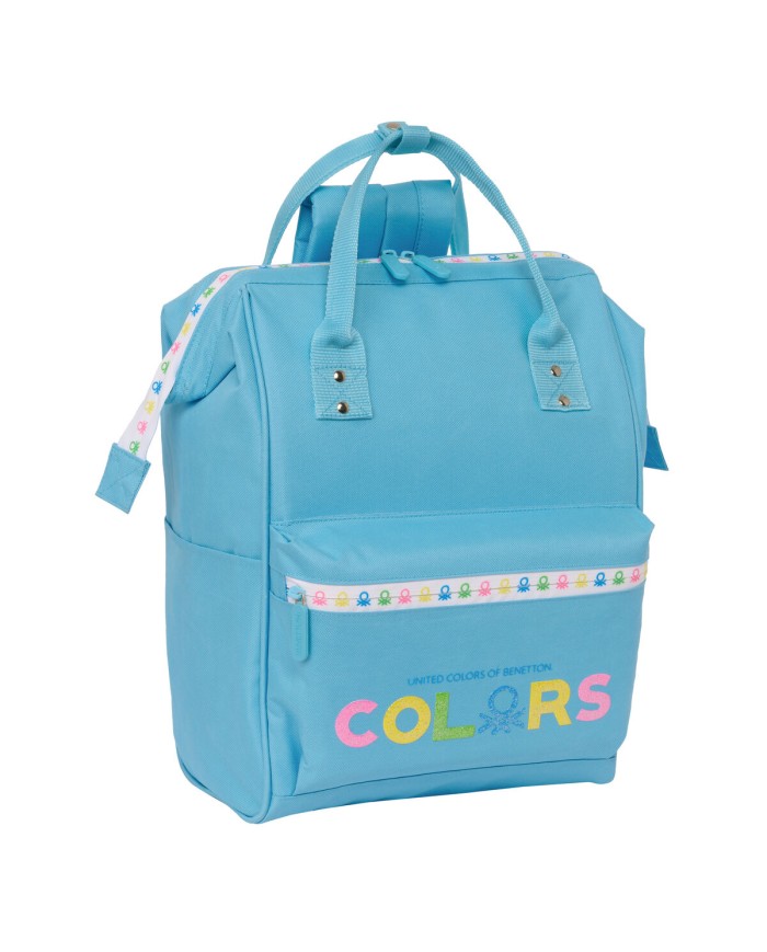 Zaino per Portatile Benetton Spring Blu cielo 27 x 40 x 19 cm