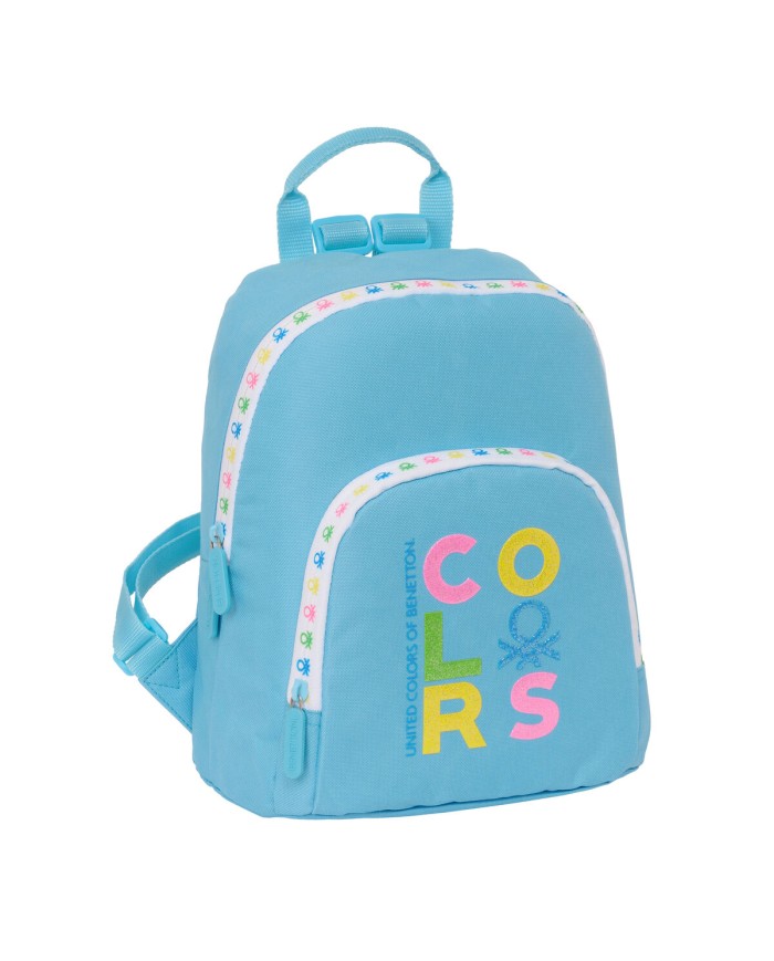 Zaino Benetton Spring Mini Celeste 25 x 30 x 13 cm