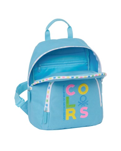 Zaino Benetton Spring Mini Celeste 25 x 30 x 13 cm Zaino Benetton Spring Mini Celeste 25 x 30 x 13 cm