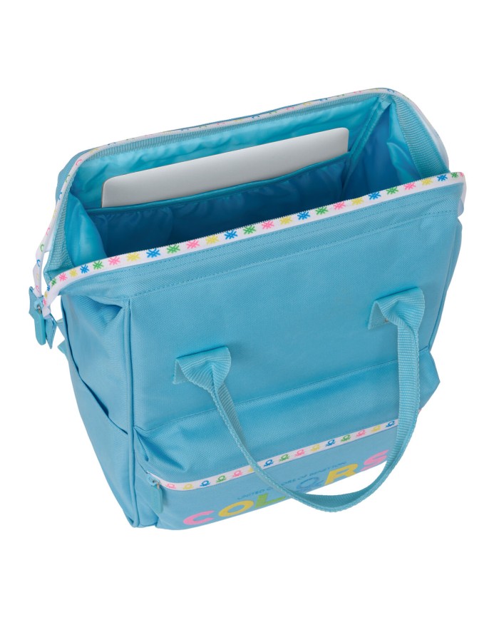 Zaino per Portatile Benetton Spring Blu cielo 27 x 40 x 19 cm