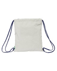 Zainetto con Cordini Benetton Varsity Grigio Blu Marino 35 x 40 x 1 cm