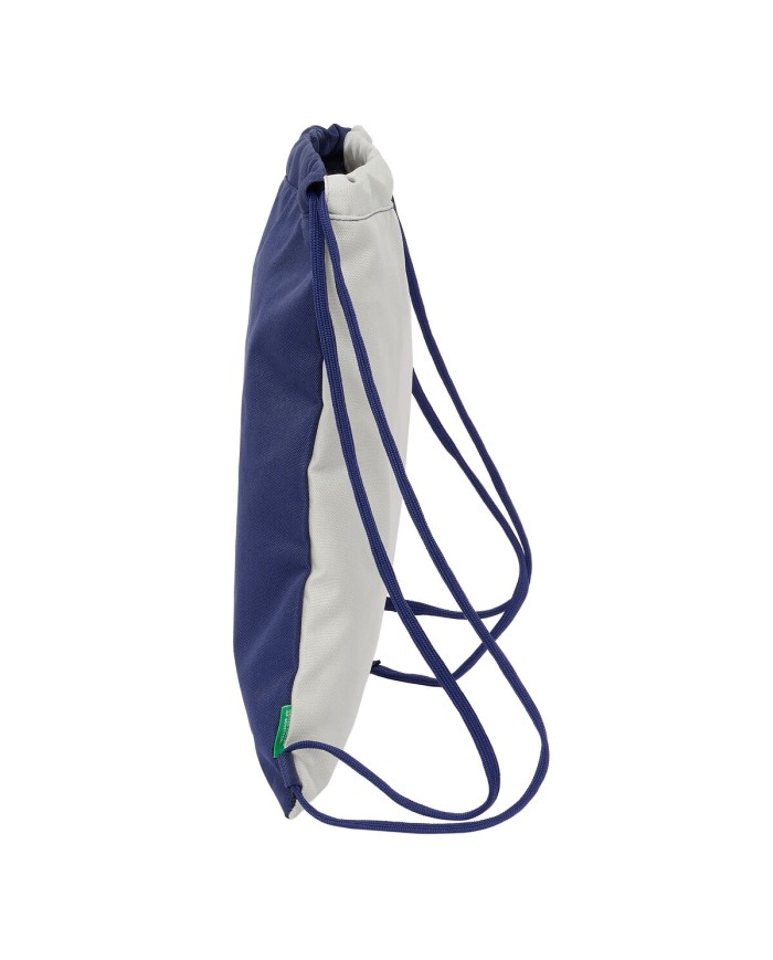 Zainetto con Cordini Benetton Varsity Grigio Blu Marino 35 x 40 x 1 cm