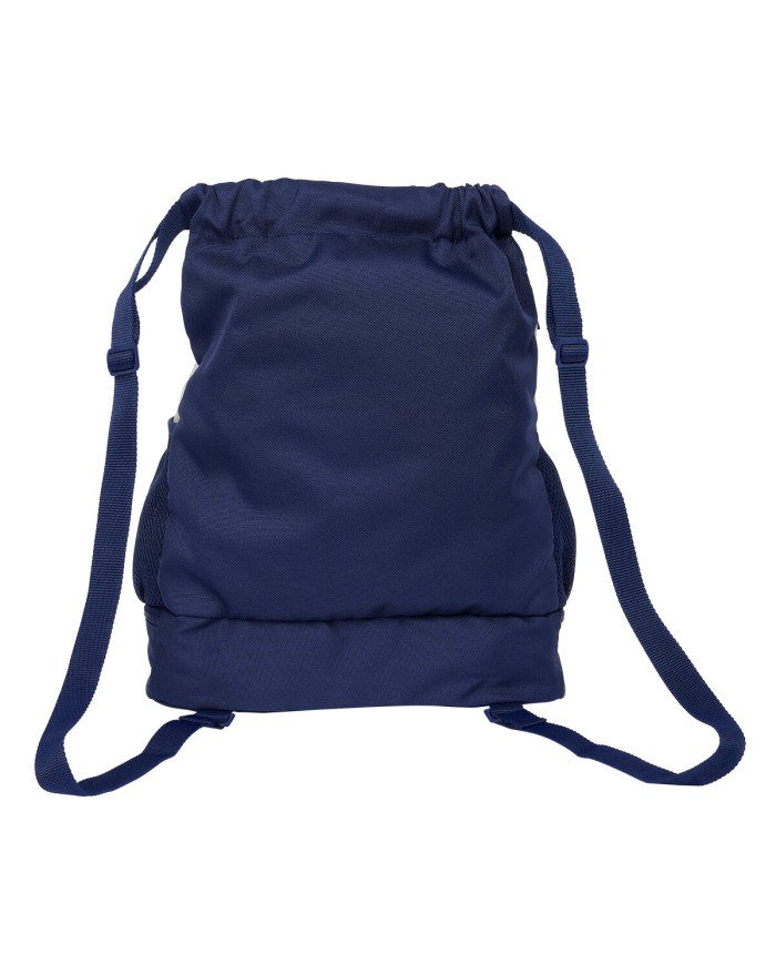 Zaino a Sacca per Bambini Benetton Varsity Grigio Blu Marino 35 x 40 x 1 cm