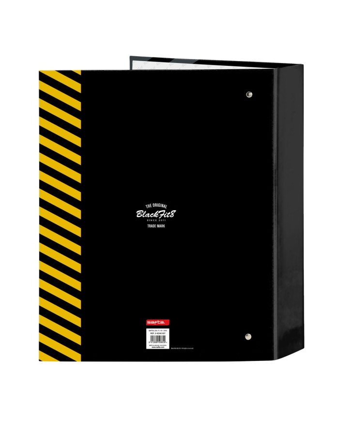 Raccoglitore ad anelli BlackFit8 Zone Nero A4 27 x 33 x 6 cm