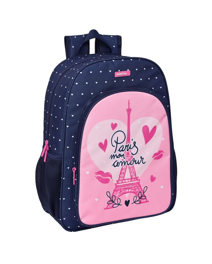 Zaino Scuola Safta Paris Rosa Blu Marino 33 x 42 x 14 cm Zaino Scuola Safta Paris Rosa Blu Marino 33 x 42 x 14 cm