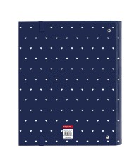 Raccoglitore ad anelli Safta Paris Rosa Blu Marino 27 x 32 x 3.5 cm