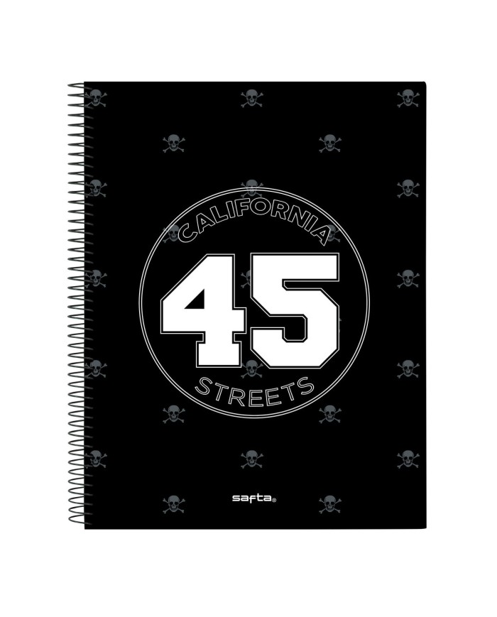 Agenda Safta California Nero A4 120 Fogli