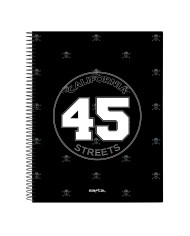 Agenda Safta California Nero A4 120 Fogli