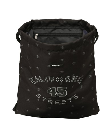 Zainetto con Cordini Safta California Nero 35 x 40 x 1 cm