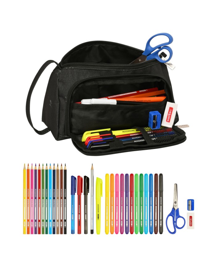 Astuccio per la Scuola con Accessori Safta California Nero 20 x 11 x 8.5 cm (32 Pezzi) Astuccio per la Scuola con Accessori Safta California Nero 20 x 11 x 8.5 cm (32 Pezzi)