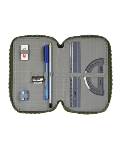 Plumier Triplo Safta Dark forest Nero Verde 12.5 x 19.5 x 5.5 cm (36 Pezzi) Plumier Triplo Safta Dark forest Nero Verde 12.5 x 19.5 x 5.5 cm (36 Pezzi)