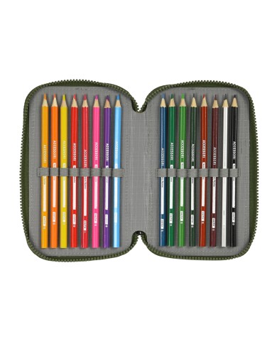 Plumier Triplo Safta Dark forest Nero Verde 12.5 x 19.5 x 5.5 cm (36 Pezzi) Plumier Triplo Safta Dark forest Nero Verde 12.5 x 19.5 x 5.5 cm (36 Pezzi)