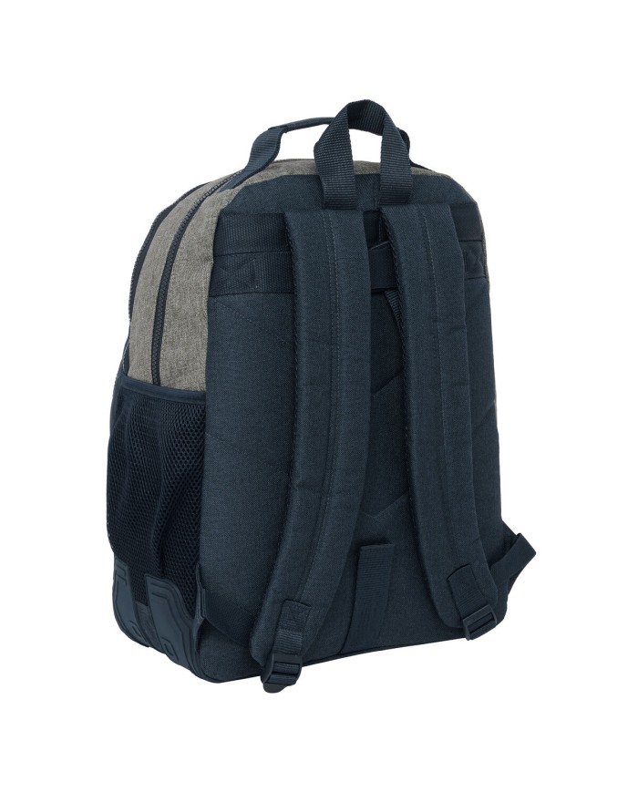 Zaino Scuola Kappa Dark navy Grigio Blu Marino 32 x 42 x 15 cm Zaino Scuola Kappa Dark navy Grigio Blu Marino 32 x 42 x 15 cm