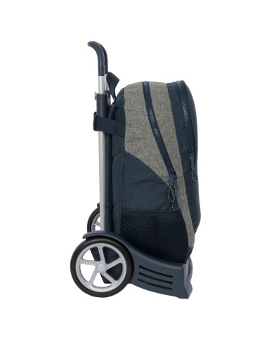 Trolley per la Scuola Kappa Dark navy Grigio Blu Marino 32 x 44 x 16 cm