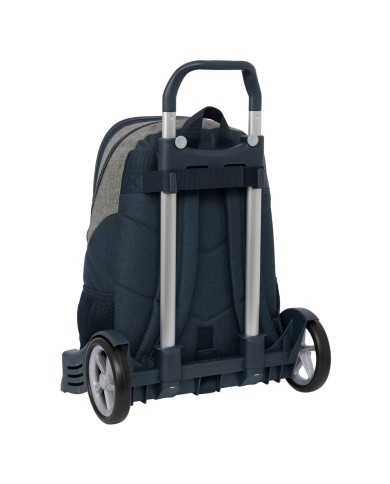 Trolley per la Scuola Kappa Dark navy Grigio Blu Marino 32 x 44 x 16 cm