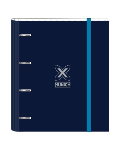 Raccoglitore ad anelli Munich Nautic Blu Marino 27 x 32 x 3.5 cm