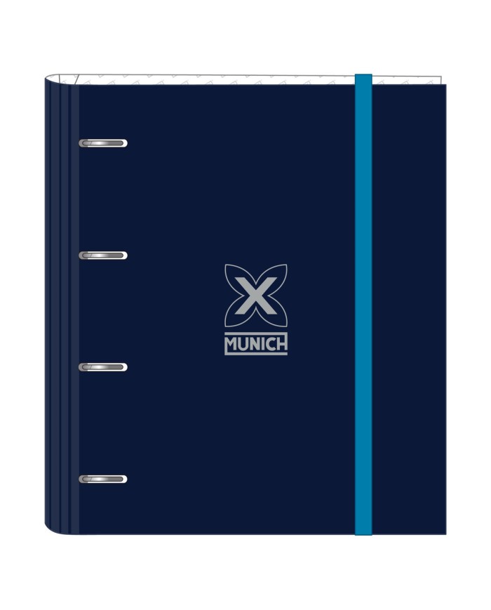 Raccoglitore ad anelli Munich Nautic Blu Marino 27 x 32 x 3.5 cm