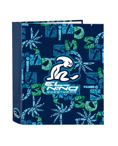 Raccoglitore ad anelli El Niño Glassy Blu Marino A4 27 x 33 x 6 cm Raccoglitore ad anelli El Niño Glassy Blu Marino A4 27 x 33 x 6 cm