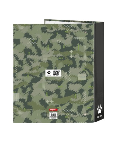 Raccoglitore ad anelli Kelme Travel Nero Verde A4 27 x 33 x 6 cm