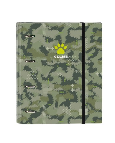 Raccoglitore ad anelli Kelme Travel Nero Verde 27 x 32 x 3.5 cm