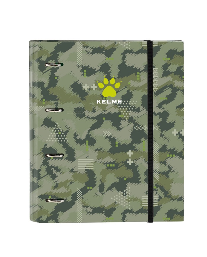 Raccoglitore ad anelli Kelme Travel Nero Verde 27 x 32 x 3.5 cm