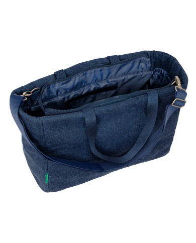 Borsa Benetton Denim Azzurro 40 x 31 x 17 cm Borsa Benetton Denim Azzurro 40 x 31 x 17 cm