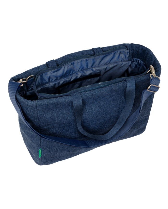 Borsa Benetton Denim Azzurro 40 x 31 x 17 cm Borsa Benetton Denim Azzurro 40 x 31 x 17 cm