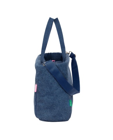 Borsa Benetton Denim Azzurro 40 x 31 x 17 cm