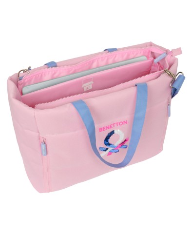 Borsa Benetton Pink Rosa 40 x 31 x 17 cm