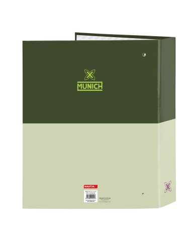 Raccoglitore ad anelli Munich Bright khaki Verde A4 27 x 33 x 6 cm