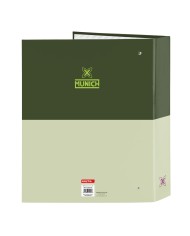 Raccoglitore ad anelli Munich Bright khaki Verde A4 27 x 33 x 6 cm
