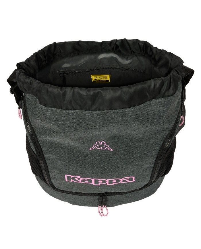 Zaino a Sacca per Bambini Kappa Silver pink Grigio 35 x 40 x 1 cm