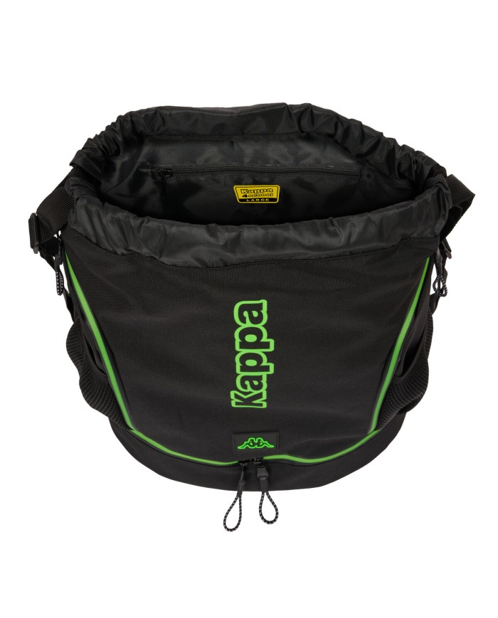 Zaino a Sacca per Bambini Kappa Black Nero 35 x 40 x 1 cm Zaino a Sacca per Bambini Kappa Black Nero 35 x 40 x 1 cm