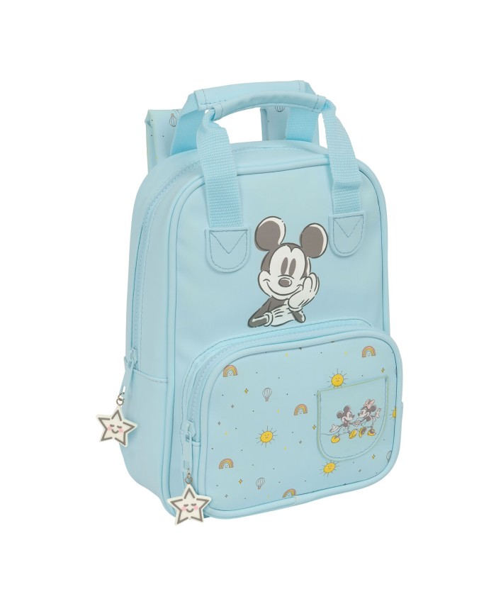 Zaino Scuola Mickey Mouse Clubhouse Baby Azzurro Chiaro 20 x 28 x 8 cm Zaino Scuola Mickey Mouse Clubhouse Baby Azzurro Chiaro 20 x 28 x 8 cm