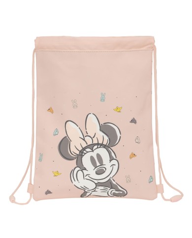 Zainetto con Cordini Minnie Mouse Baby Rosa 26 x 34 x 1 cm
