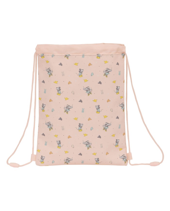 Zainetto con Cordini Minnie Mouse Baby Rosa 26 x 34 x 1 cm Zainetto con Cordini Minnie Mouse Baby Rosa 26 x 34 x 1 cm