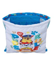 Zainetto con Cordini The Paw Patrol Pups rule Azzurro 26 x 34 x 1 cm