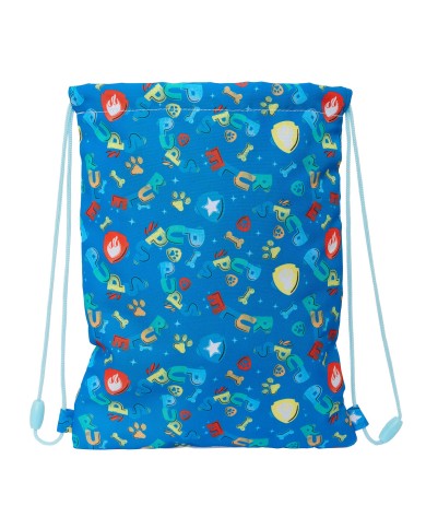 Zainetto con Cordini The Paw Patrol Pups rule Azzurro 26 x 34 x 1 cm