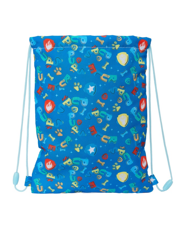 Zainetto con Cordini The Paw Patrol Pups rule Azzurro 26 x 34 x 1 cm