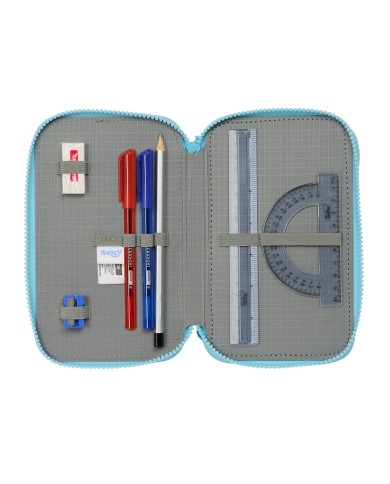 Plumier Triplo Bluey Blu cielo 12,5 x 19,5 x 5,5 cm 36 Pezzi