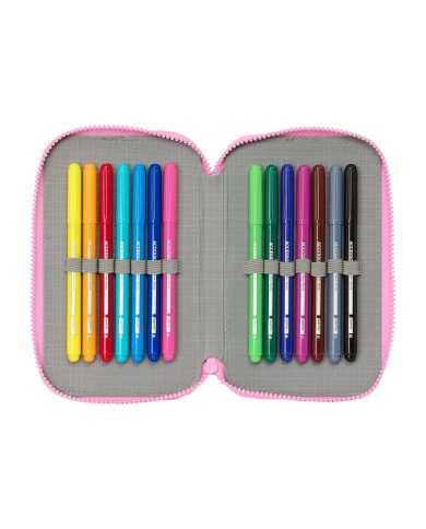 Astuccio Doppio Gabby's Dollhouse Party Rosa 12.5 x 19.5 x 4 cm 28 Pezzi