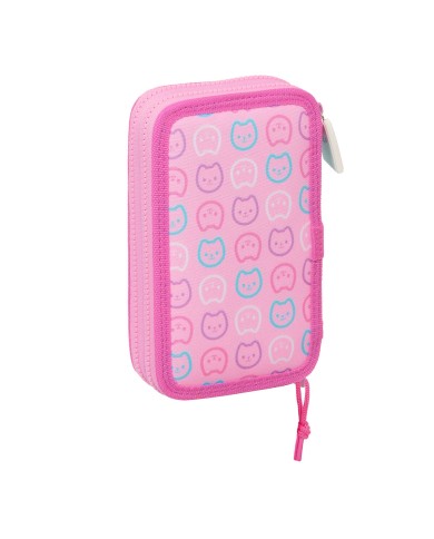 Astuccio Doppio Gabby's Dollhouse Party Rosa 12.5 x 19.5 x 4 cm 28 Pezzi