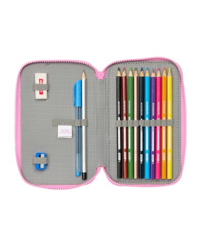 Astuccio Doppio Gabby's Dollhouse Party Rosa 12.5 x 19.5 x 4 cm 28 Pezzi