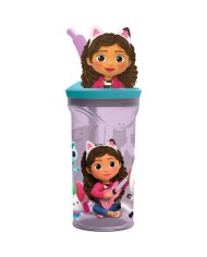 Bottiglia d'acqua Gabby's Dollhouse Party Rosa PVC 410 ml Bottiglia d'acqua Gabby's Dollhouse Party Rosa PVC 410 ml